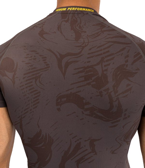 UFC | VENUM Fusion Fight Week Men’s Performance Rashguard Brown (Short Sleeve) - Image 3