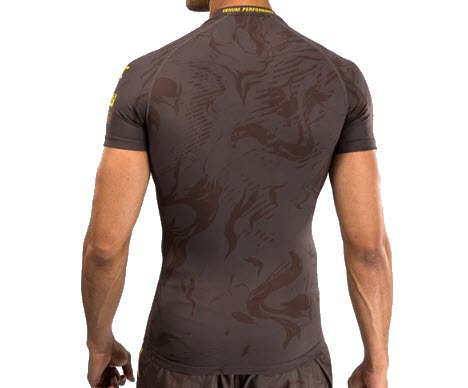 UFC | VENUM Fusion Fight Week Men’s Performance Rashguard Brown (Short Sleeve) - Image 4
