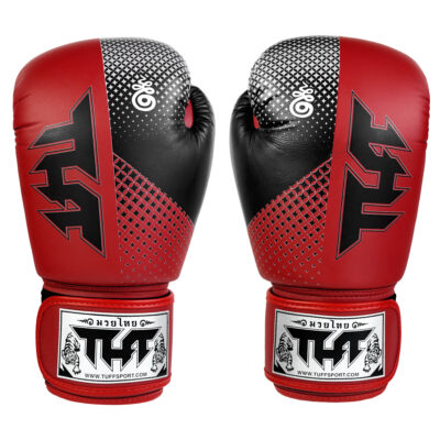 TUFF Muay Thai Boxing Gloves (Red Black) - Image 3