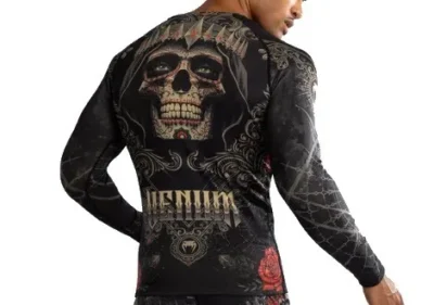 VENUM Santa Muerte 5.0 Men’s Long Sleeve Rashguard - Image 2