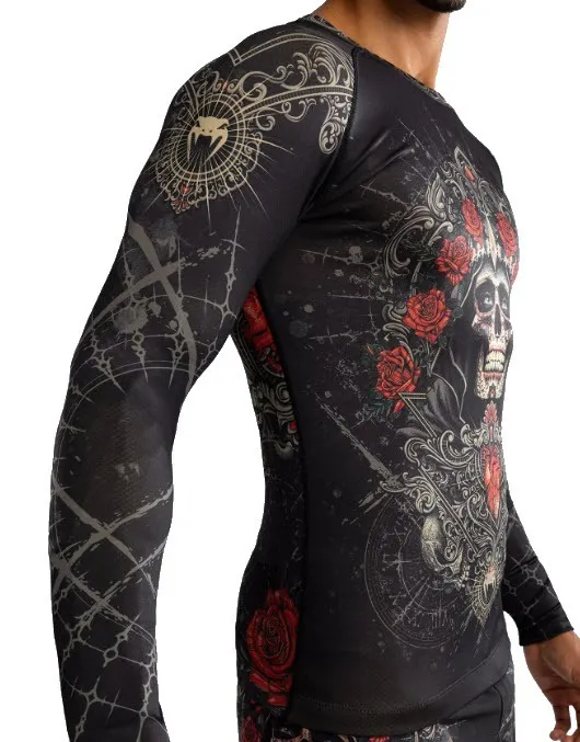 VENUM Santa Muerte 5.0 Men’s Long Sleeve Rashguard - Image 3