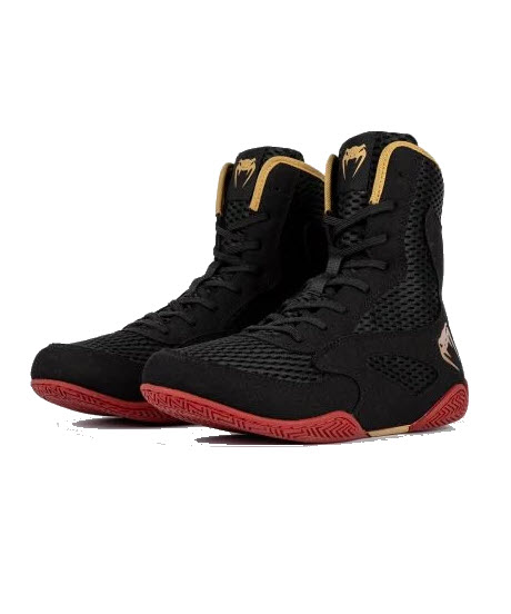 VENUM Contender Boxing Shoes (Black/Gold/Red)